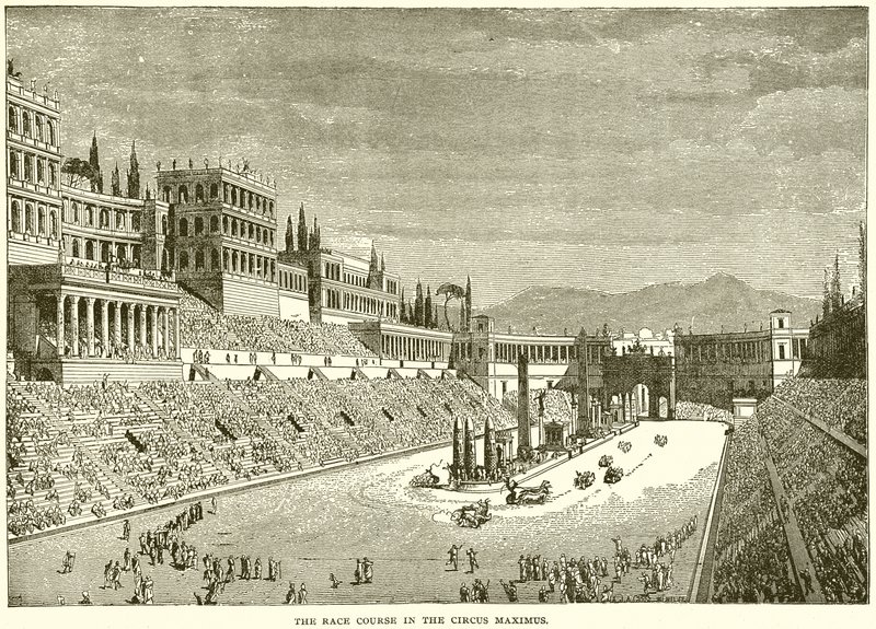 Die Rennbahn im Circus Maximus von English School