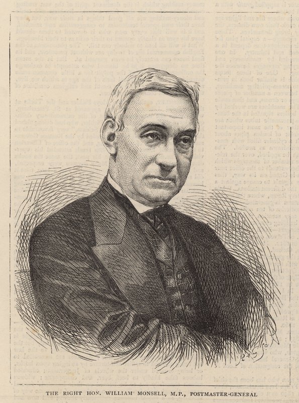 Der ehrenwerte William Monsell, Postmeister General von English School