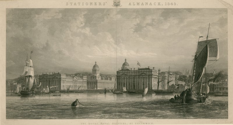 Das Königliche Marinehospital in Greenwich, London von English School