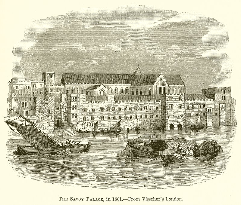 Der Savoy-Palast, 1661 von English School