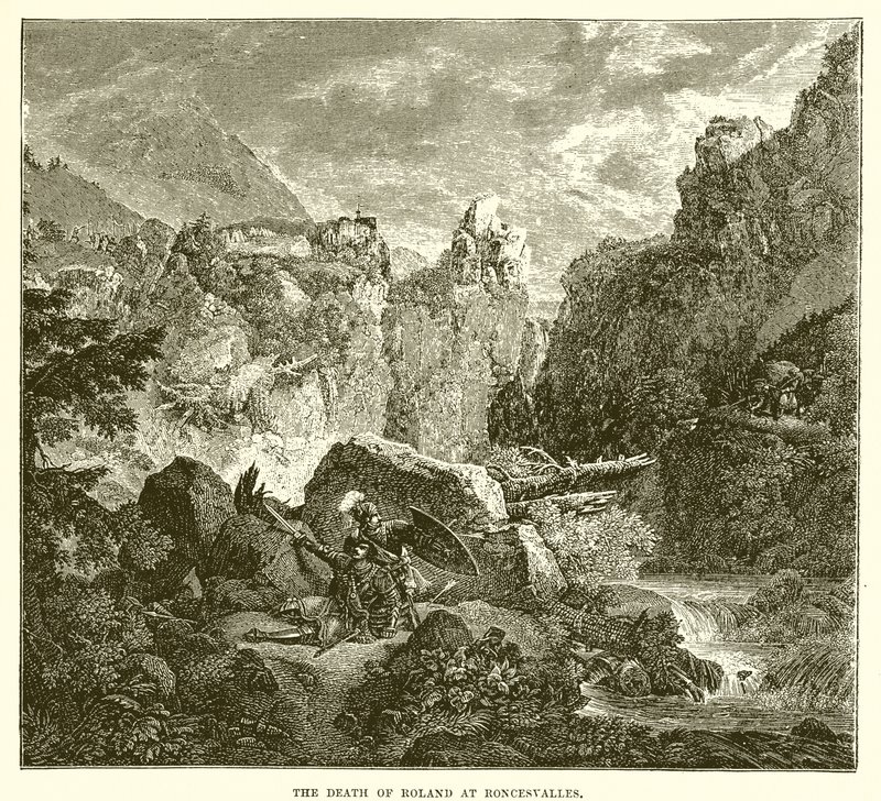 Der Tod von Roland in Roncesvalles von English School