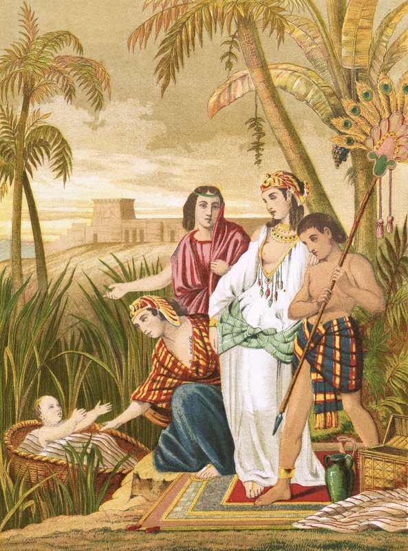 Die Auffindung des Moses von English School