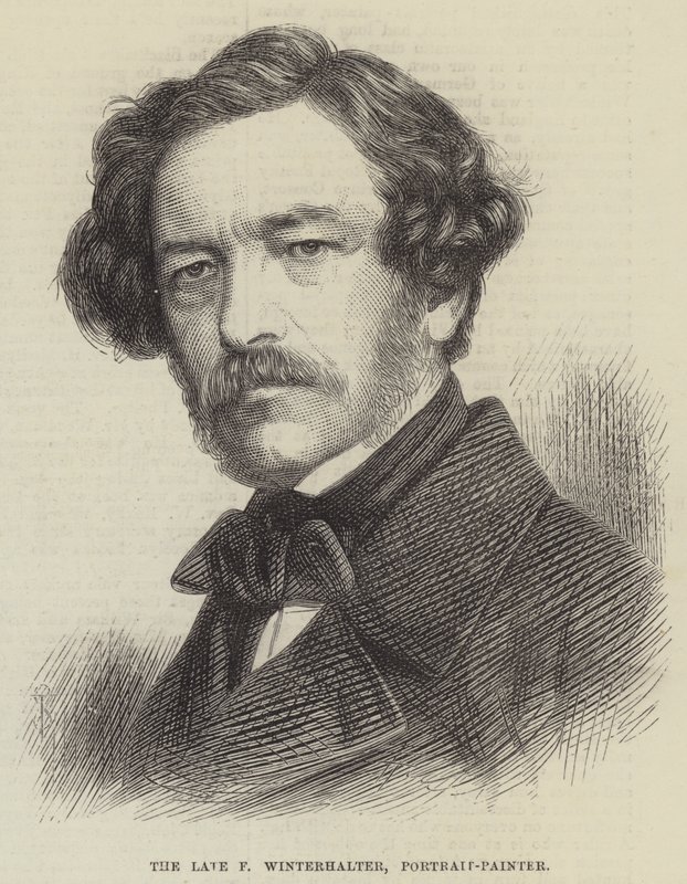 Der verstorbene F Winterhalter, Porträtmaler (Stich) von English School