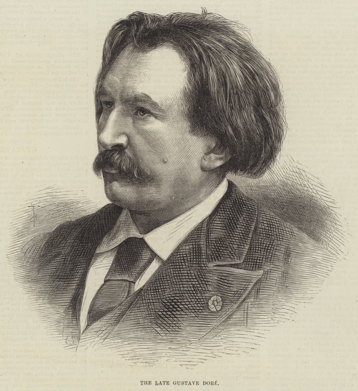 Der verstorbene Gustave Doré (Gravur) von English School