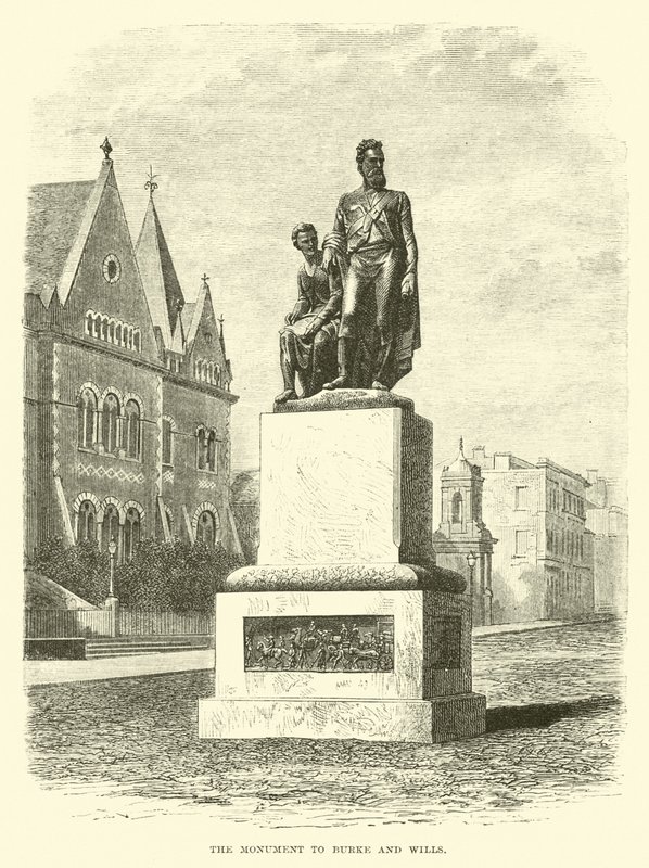 Das Denkmal für Burke und Wills von English School