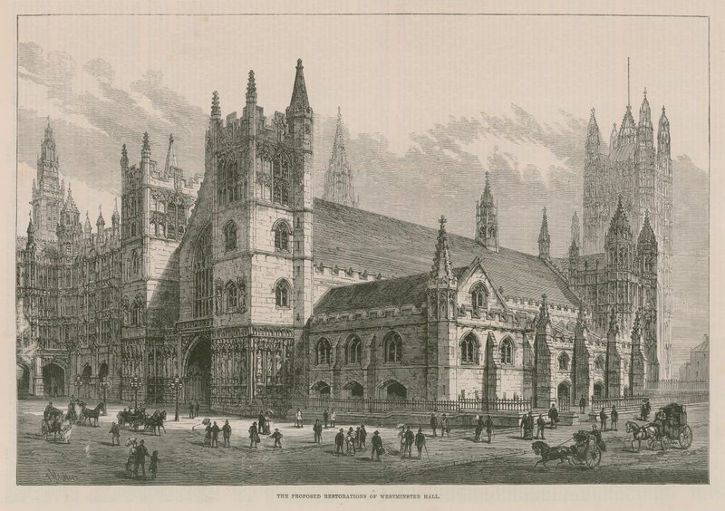 Der vorgeschlagene Wiederaufbau der Westminster Hall von English School
