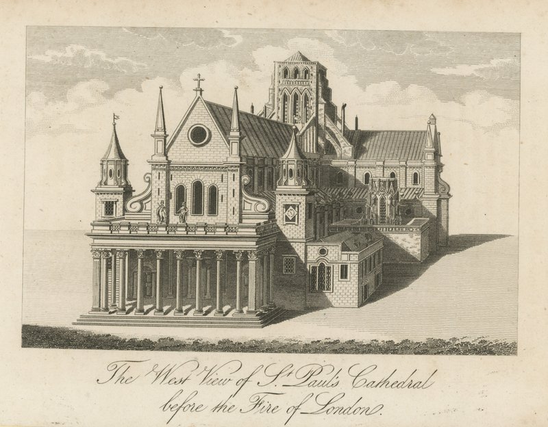 Die Westansicht der St. Pauls Kathedrale von English School