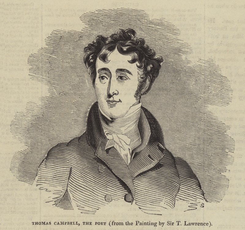 Thomas Campbell, der Dichter (Gravur) von English School
