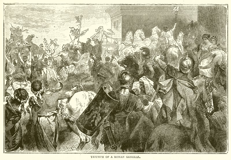 Triumph eines römischen Generals von English School