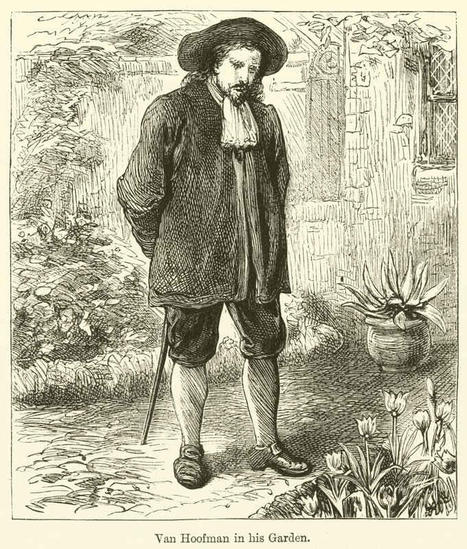 Van Hoofman in seinem Garten von English School