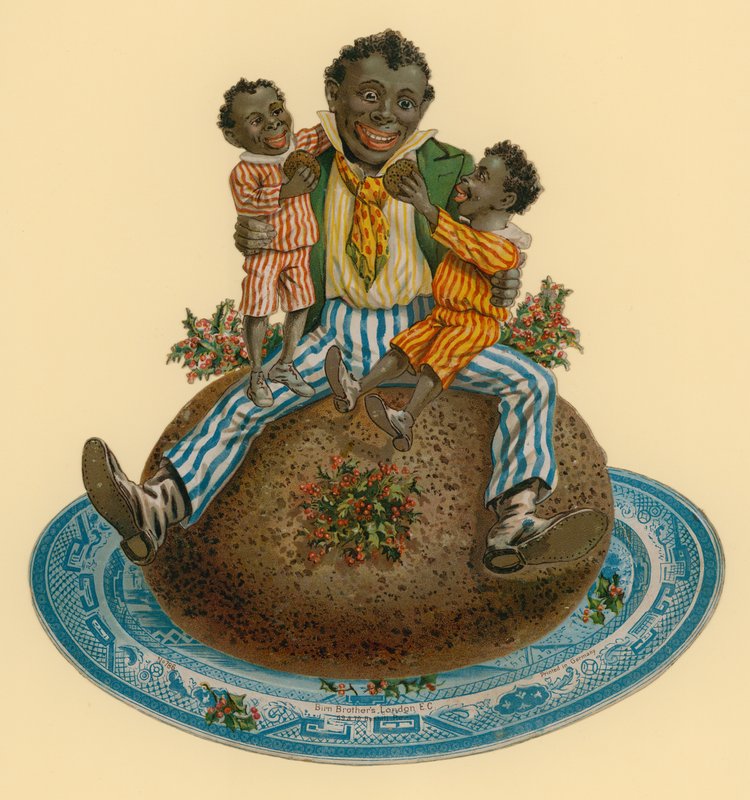 Illustration eines viktorianischen Weihnachtspuddings von English School