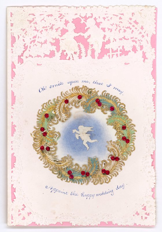Viktorianische Valentinskarte von English School