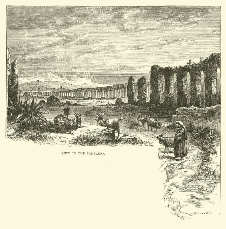 Ansicht in der Campagna von English School