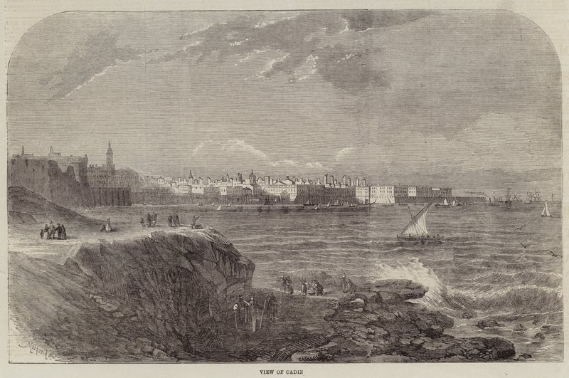 Ansicht von Cadiz (Stich) von English School