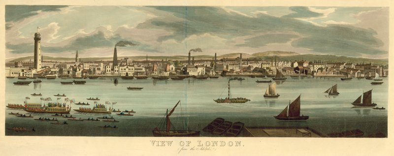 Blick auf London vom Adelphi von English School