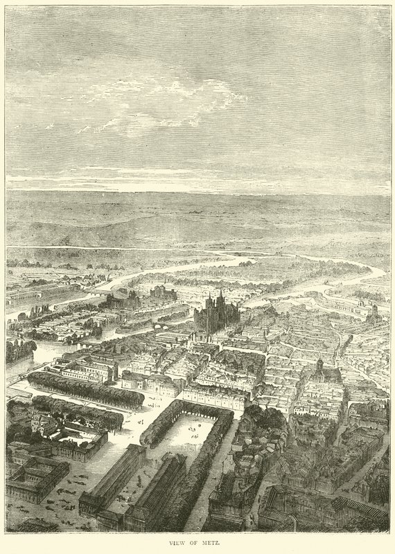 Ansicht von Metz, Oktober 1870 von English School
