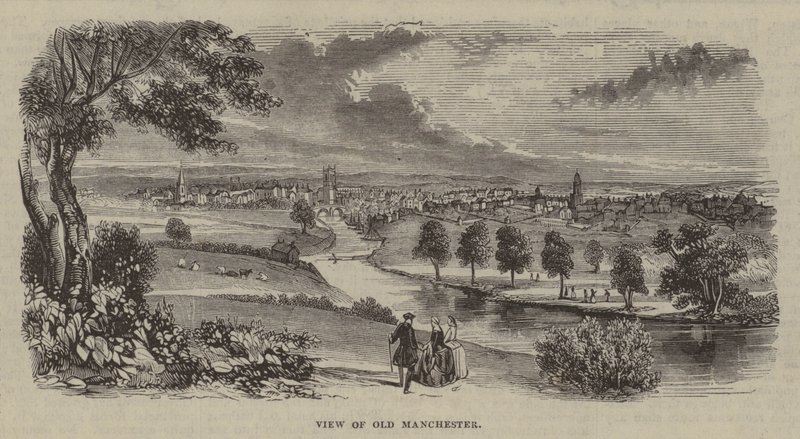 Ansicht von Old Manchester (Gravur) von English School