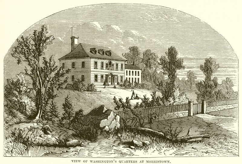 Ansicht von Washingtons Quartier in Morristown von English School