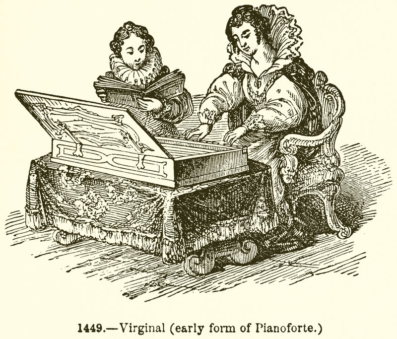 Virginal (Frühe Form des Klaviers) von English School