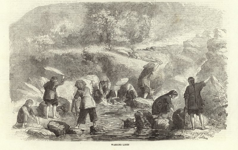 Wäsche waschen von English School