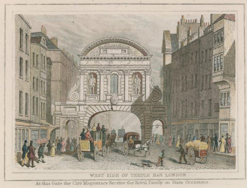 Westseite von Temple Bar von English School