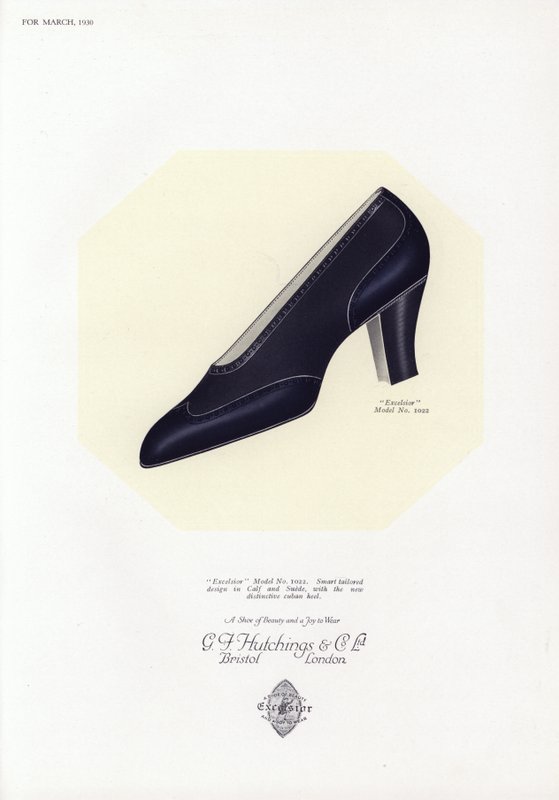 Damenschuhwerbung, 1930er Jahre von English School