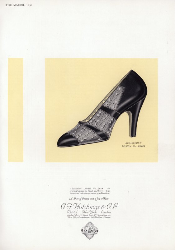 Werbung für Damenschuhe, 1930er von English School