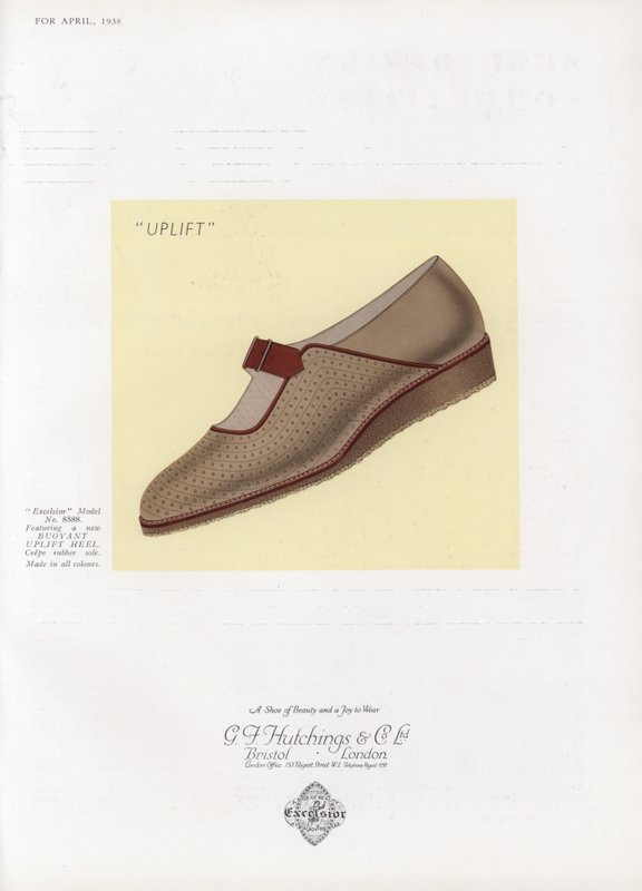 Werbung für Damenschuhe, 1930er von English School