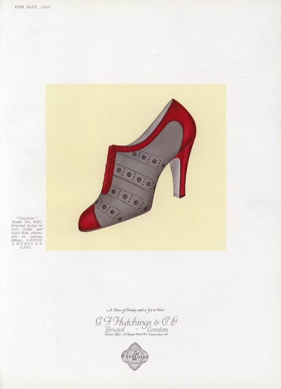 Werbung für Damenschuhe, 1930er von English School