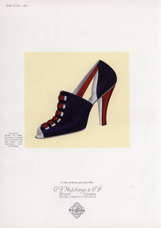 Werbung für Damenschuhe, 1930er von English School