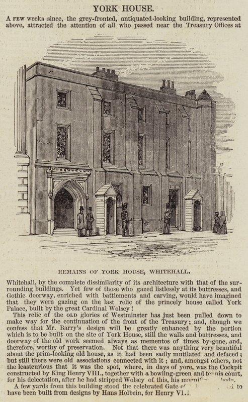 York House, Whitehall (Gravur) von English School