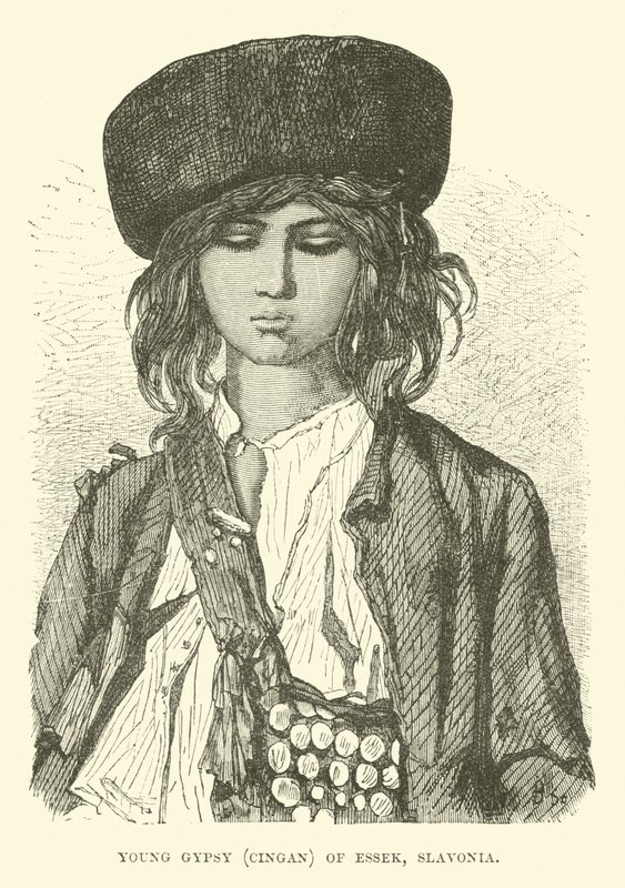 Junger Zigeuner, Cingan aus Essek, Slawonien von English School