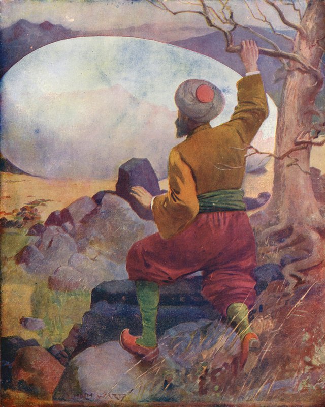 Sindbad sieht das Ei des Roc von Enoch Ward