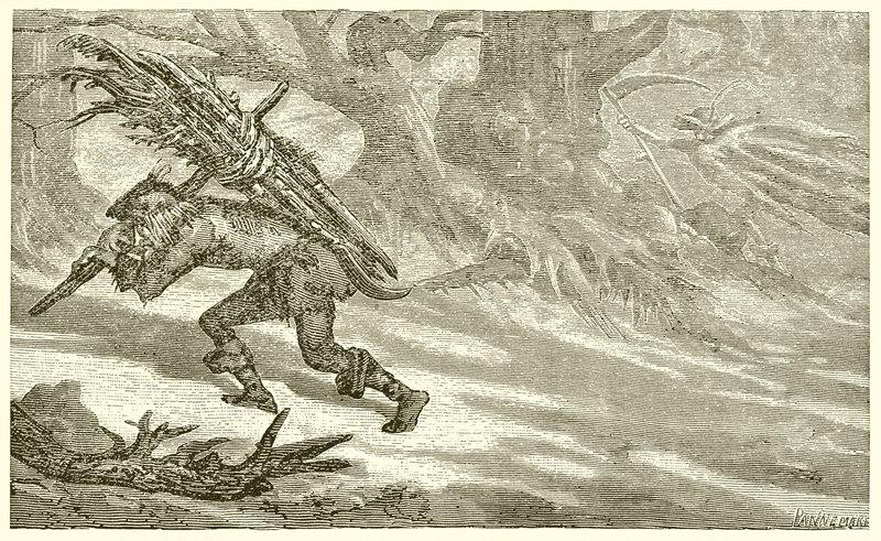 Der alte Mann und der Tod von Ernest Henry Griset
