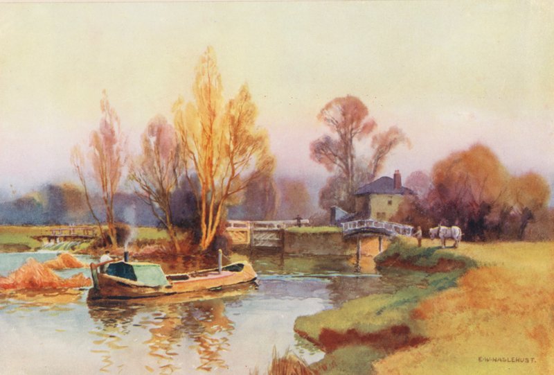 Themse: Abingdon Schleuse von Ernest William Haslehust