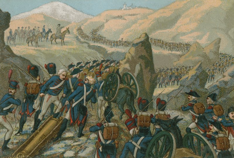 Napoleons Armee überquert den Großen St. Bernhard-Pass nach Italien, Mai 1800 von European School