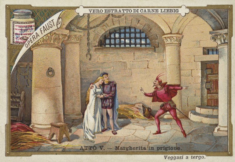 Szene aus Faust, einer Oper von Charles Gounod von European School