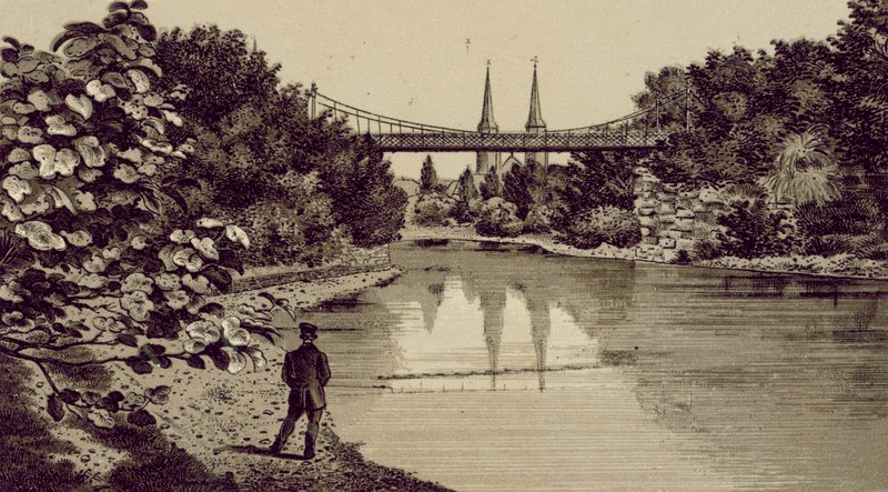 Antwerpen: Vue Prise au Parc (Lithografie) von European School