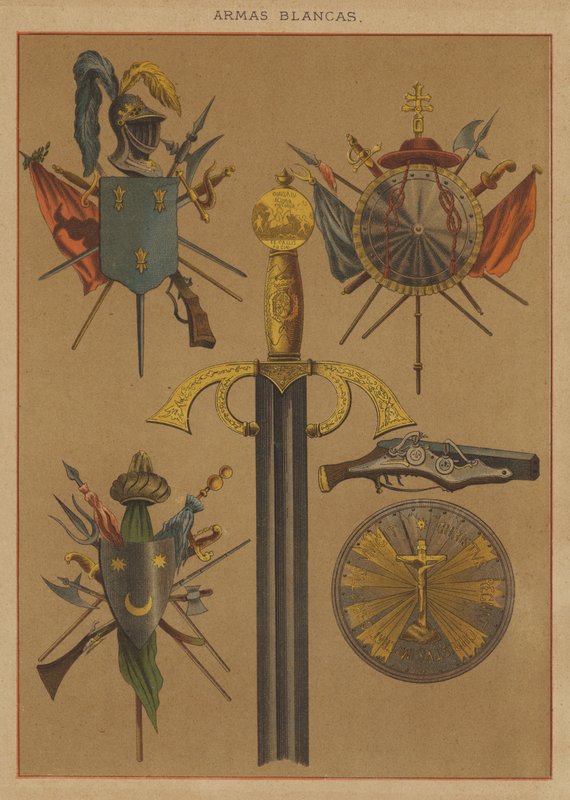 Armas Blancas (Farblithografie) von European School