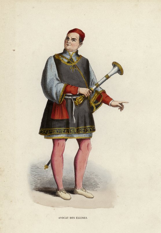 Kirchenanwalt (farbige Gravur) von European School