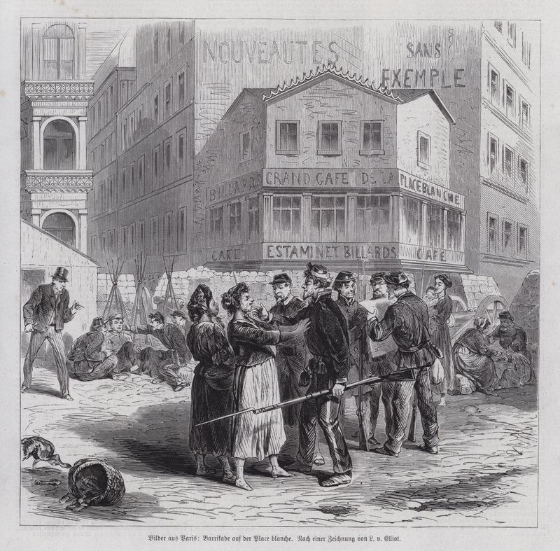 Barrikade auf der Place Blanche, Pariser Kommune von European School