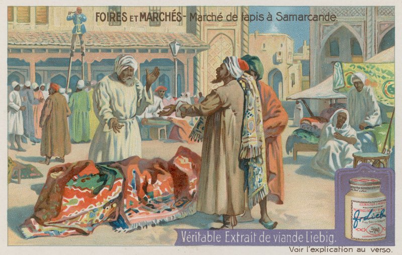 Teppichmarkt in Samarkand von European School