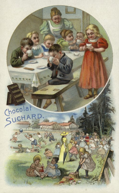Kinder genießen Suchard-Schokolade in einer Kindertagesstätte von European School