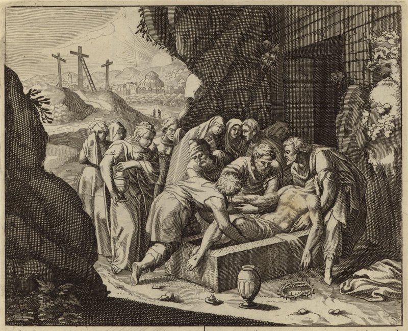 Grablegung Jesu Christi (Gravur) von European School