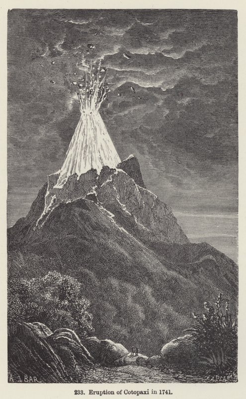 Ausbruch des Cotopaxi im Jahr 1741 von European School
