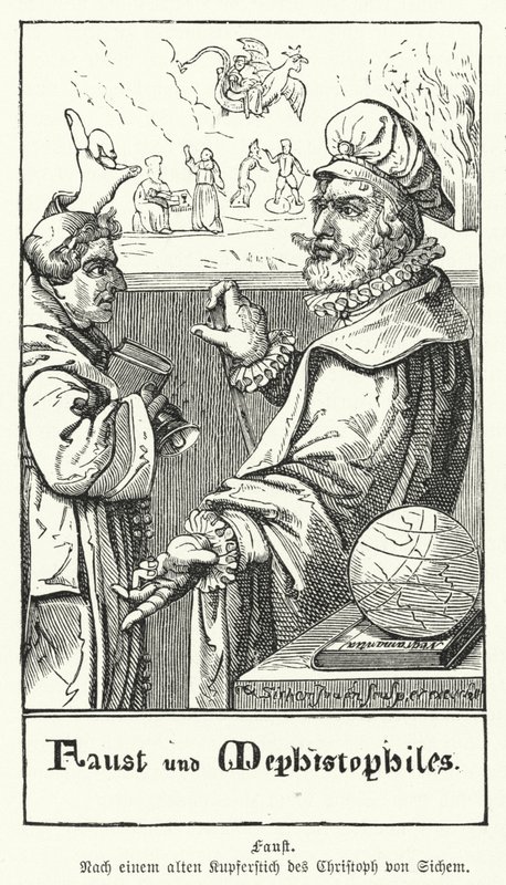 Faust und Mephistopheles (Stich) von European School