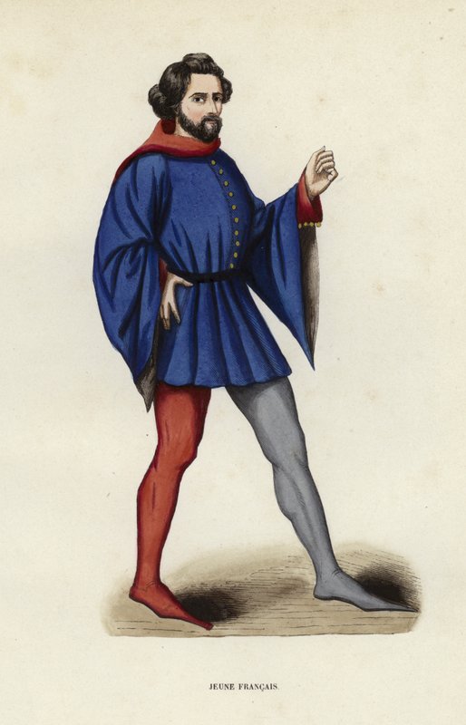 Junger Franzose (farbige Gravur) von European School