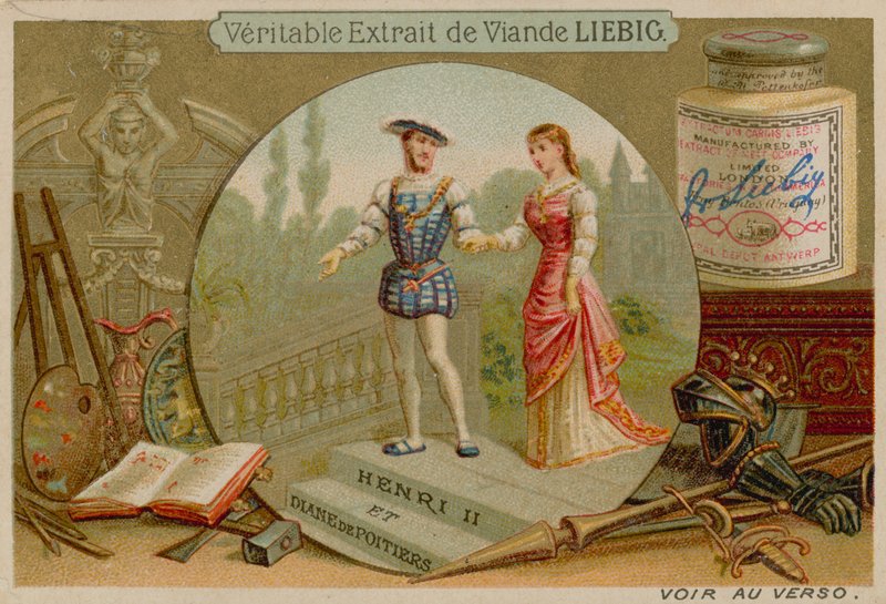 König Heinrich II. und Diane de Poitiers von European School