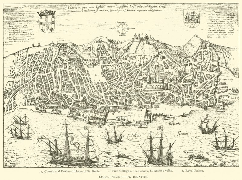 Lissabon, zur Zeit von St. Ignatius (Stich) von European School