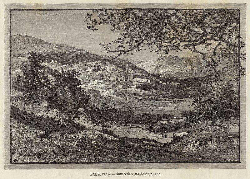 Palästina, Nazareth von Süden gesehen von European School